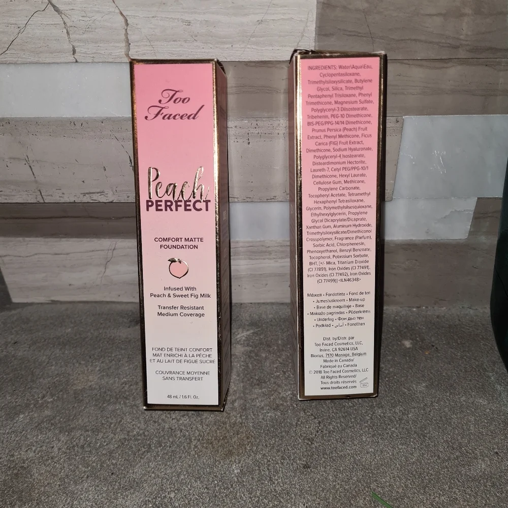 Two Faced Peach Perfect Oil-Free Long Wear Matte Liquid Foundation in Sp…